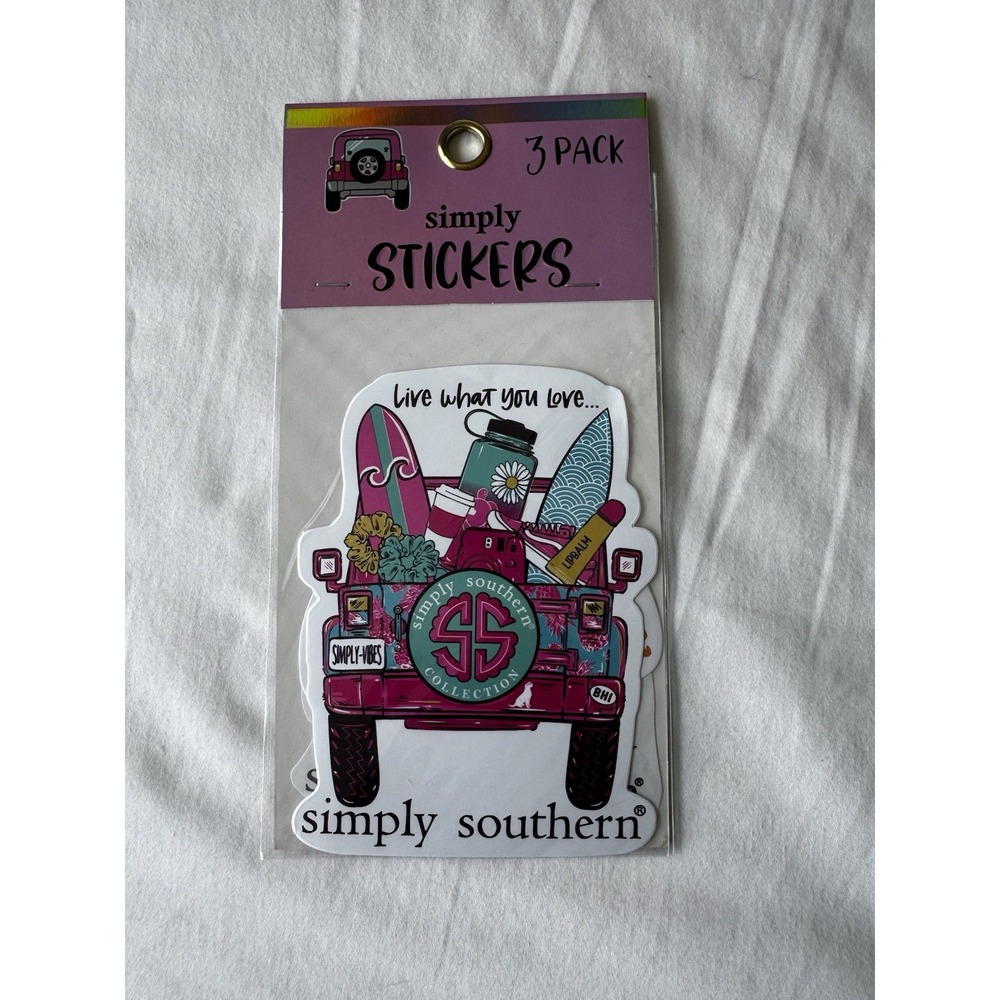Simply Southern Stickers 3 Pack Adventure Car  Jeep Van Beach Laptop Decor